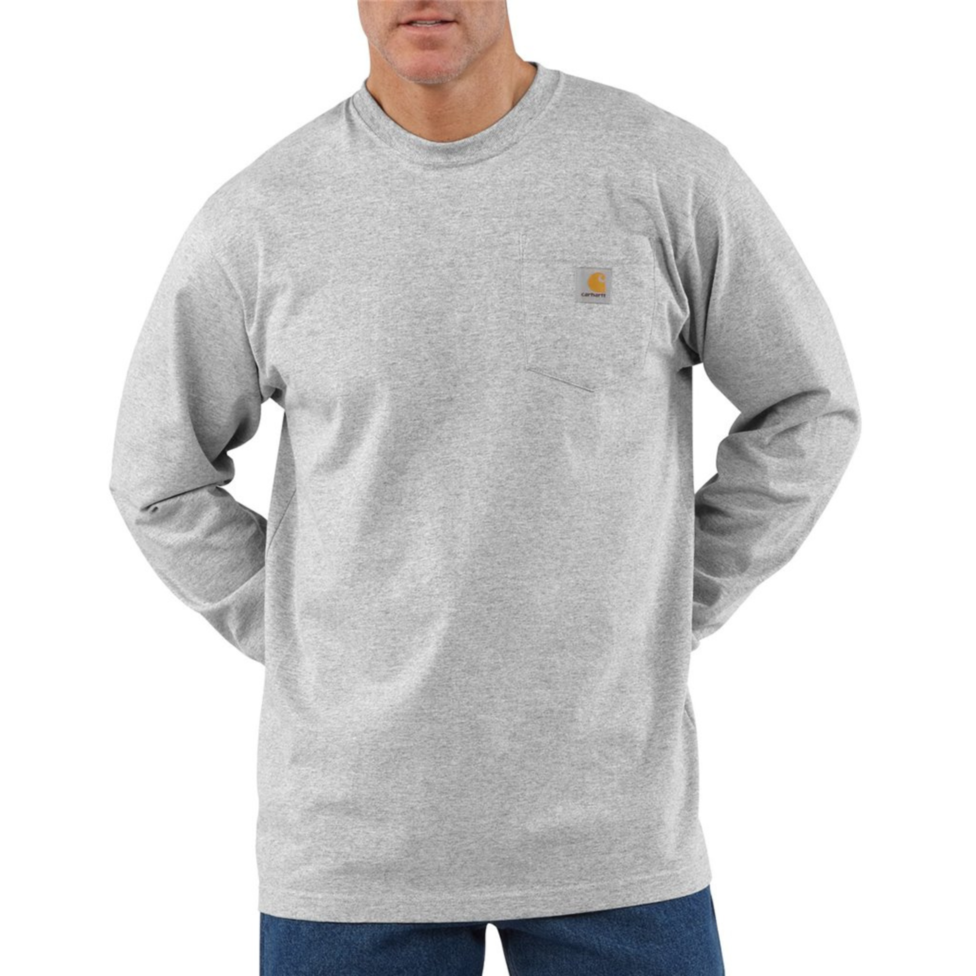 Carhartt Dearborn Long Sleeve T-Shirt - Heather Gray from GME Supply